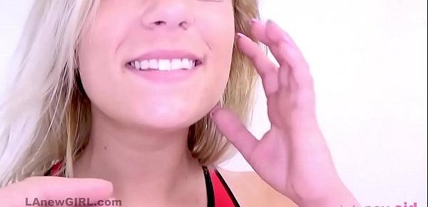  Hot Blonde gets big facial cumshot at casting audition ( POV )